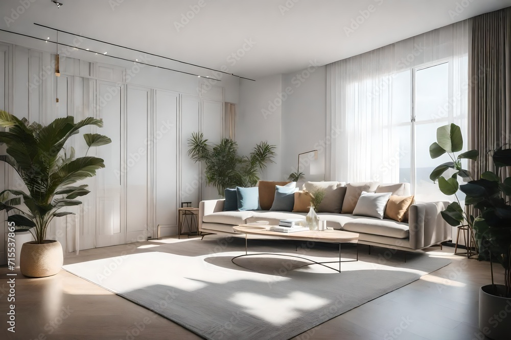 Fototapeta premium modern living room Generated Ai