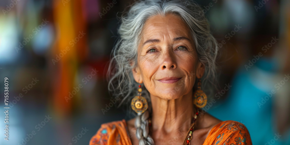 Ältere Frau macht Yoga-Praxis Ältere Frau macht Yoga-Praxis