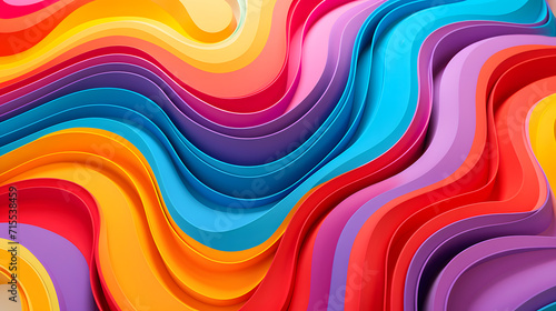 Colorful stipes abstract wallpaper. 16:9 aspect ratio. Generative Ai