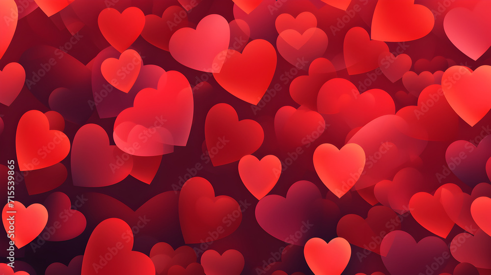 red Heart shapes for valentines day background Pro Photo,,
Background of translucent hearts in red colors valentine's day illustration
