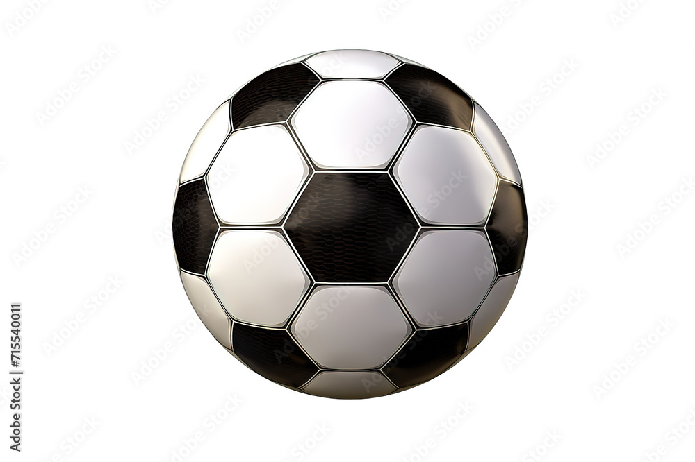 soccer ball isolated on a Transparent background. Generative AI