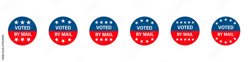 Vote election icon. USA vote, election sticker. Voting US political icon Vote election icon. USA vote, election sticker. Voting US political icon