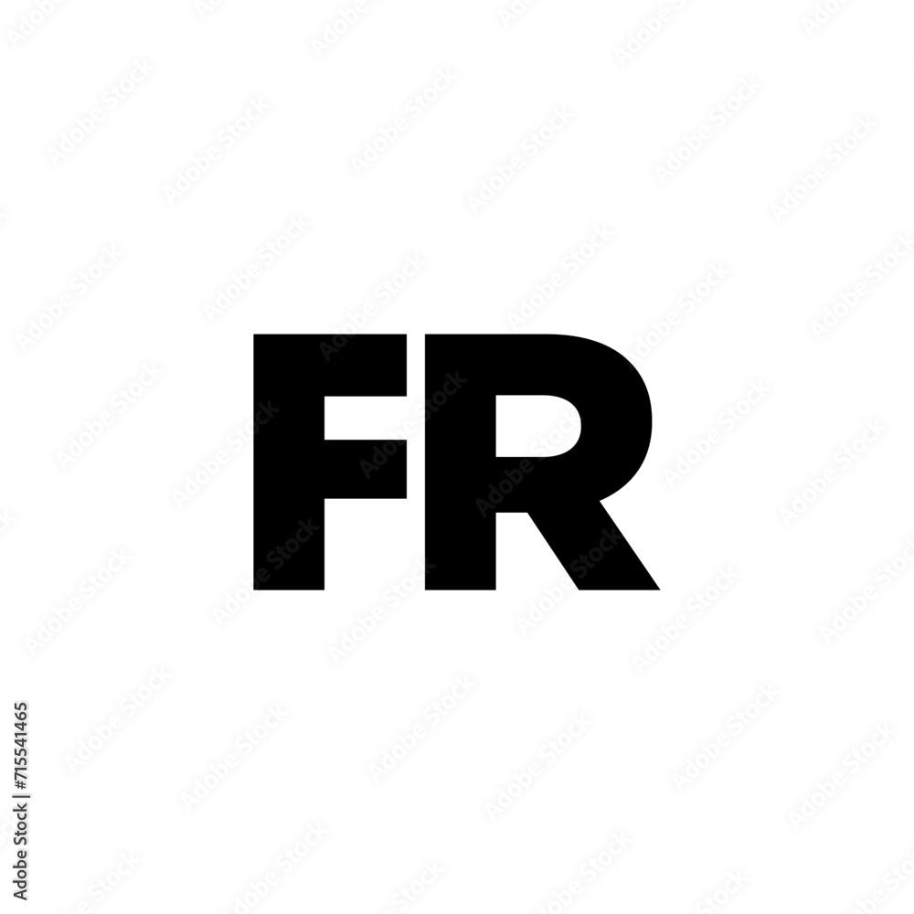 Fototapeta premium Letter F and R, FR logo design template. Minimal monogram initial based logotype.