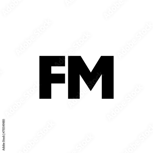 Letter F and M, FM logo design template. Minimal monogram initial based logotype.