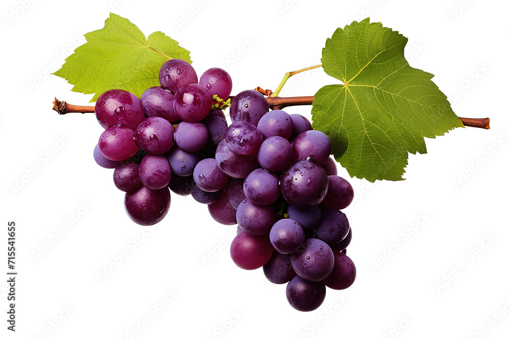 A bunch of red grapes. The file contains clipping paths isolated on a Transparent background. Generative AI A bunch of red grapes. The file contains clipping paths isolated on a Transparent background. Generative AI