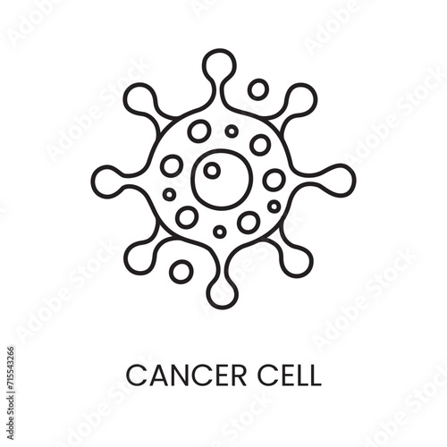 Cancer cell line icon vector malignant cancer disease