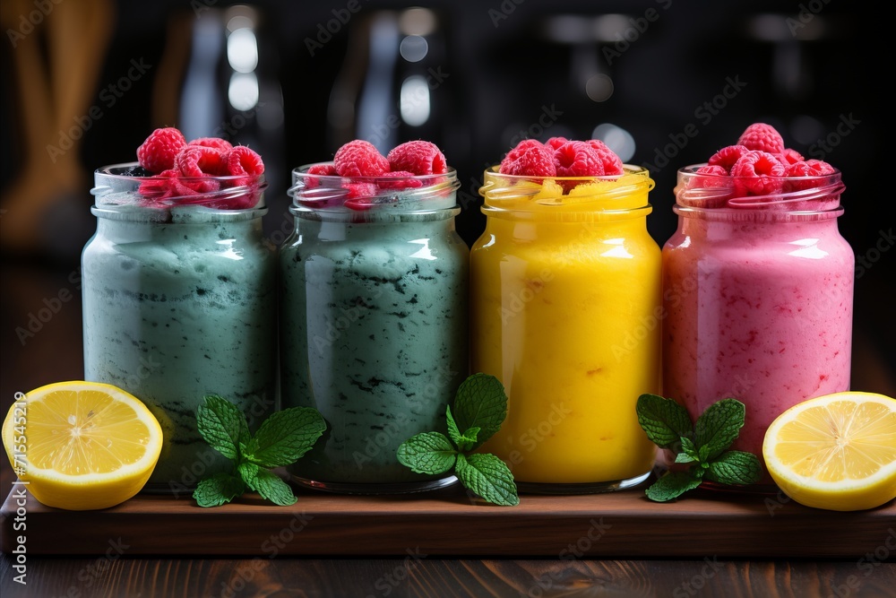 Create an exquisite and refreshing smoothie presentation in a chic and refined glass Create an exquisite and refreshing smoothie presentation in a chic and refined glass