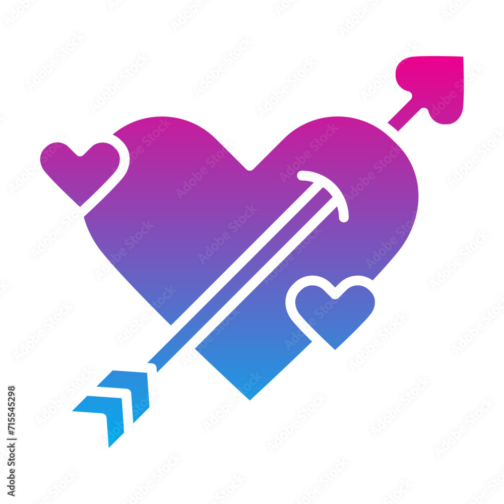 Arrow Through Heart Icon Arrow Through Heart Icon