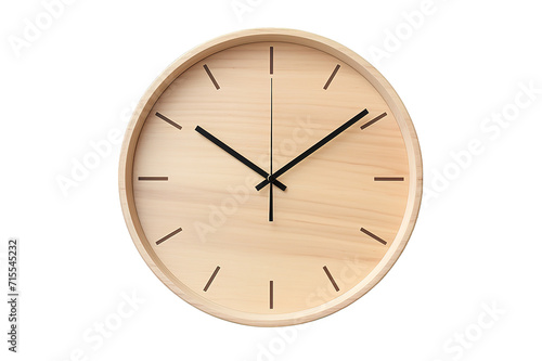Wallpaper Mural Time concept with wooden clock isolated on a Transparent background. Generative AI Torontodigital.ca