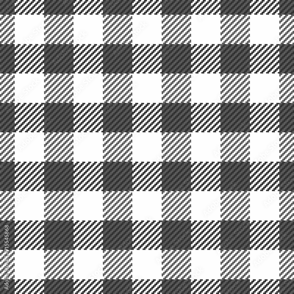 Christmas card seamless check texture, deep background textile vector. Royalty tartan pattern fabric plaid in grey and white colors.