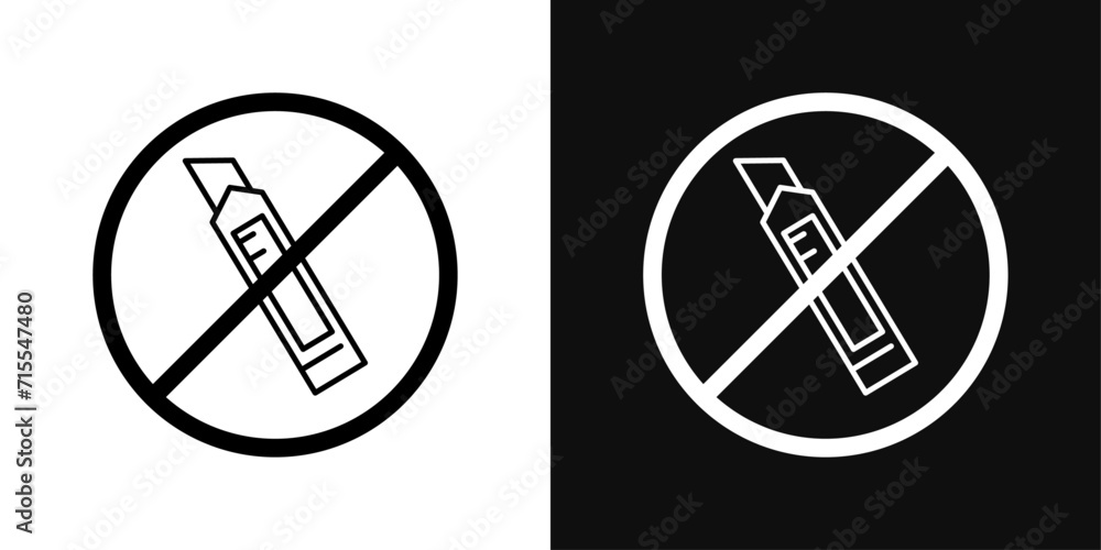 Do not cut icon set. vector illustration - obrazy, fototapety, plakaty 