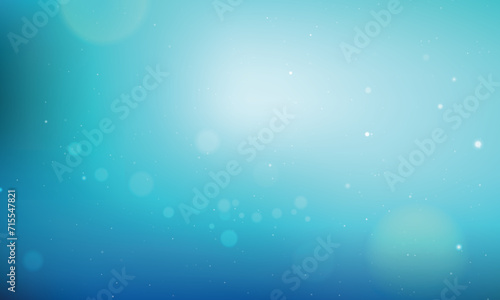 Blue background vector with white lights and bokeh.