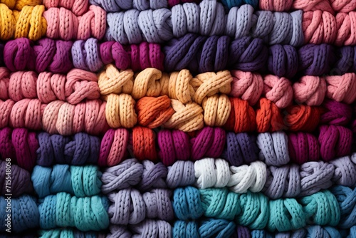 Colorful yarn and needles, a versatile collection for inspiring crochet and knitting projects