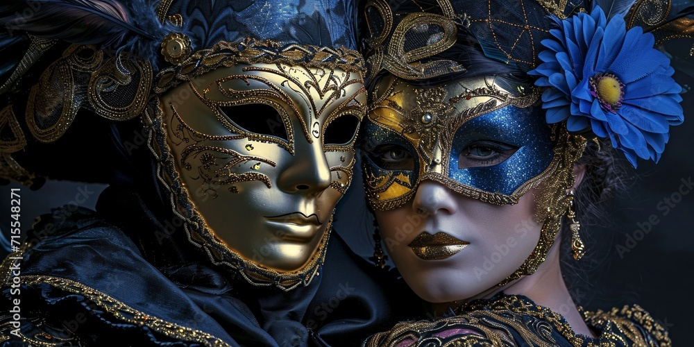 Elegant mask of venetian carnival 3d render