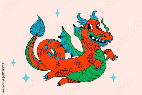 Chinese dragon  2024 year lunar symbol
