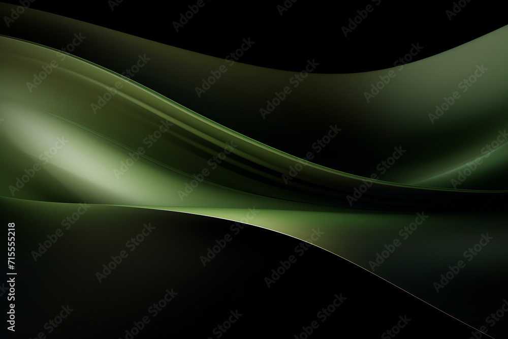 Abstract Green and Black Waves Flowing Design Background. Modern Digital Art Concept Abstract Green and Black Waves Flowing Design Background. Modern Digital Art Concept