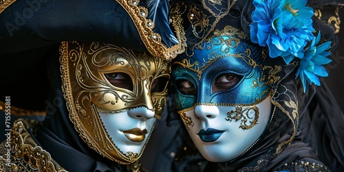 Elegant mask of venetian carnival 3d render