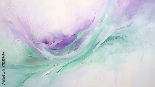 A dance between green and cooling blues unfolds in an abstract representation, evoking a delicate balance between passionate intensity and serene tranquility. - Generative AI