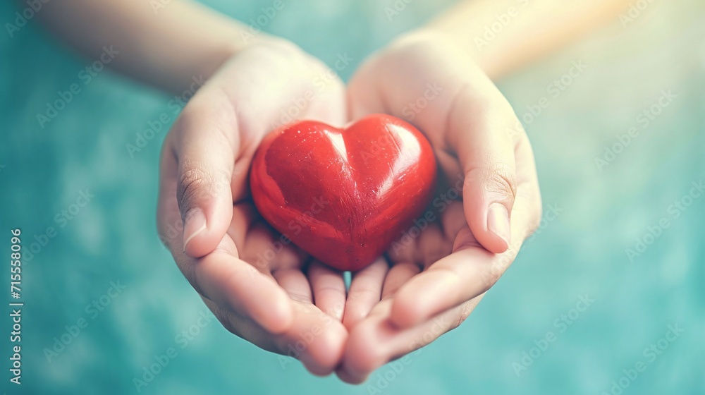 Fototapeta premium hands holding heart