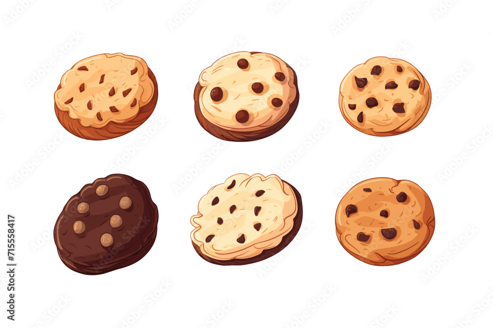 Cookies isolated vector style on isolated background illustration Cookies isolated vector style on isolated background illustration