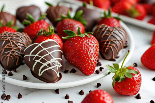 Gourmet Chocolate Covered Strawberries for Valentines Day photo