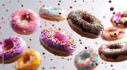 donut with sprinkles photo