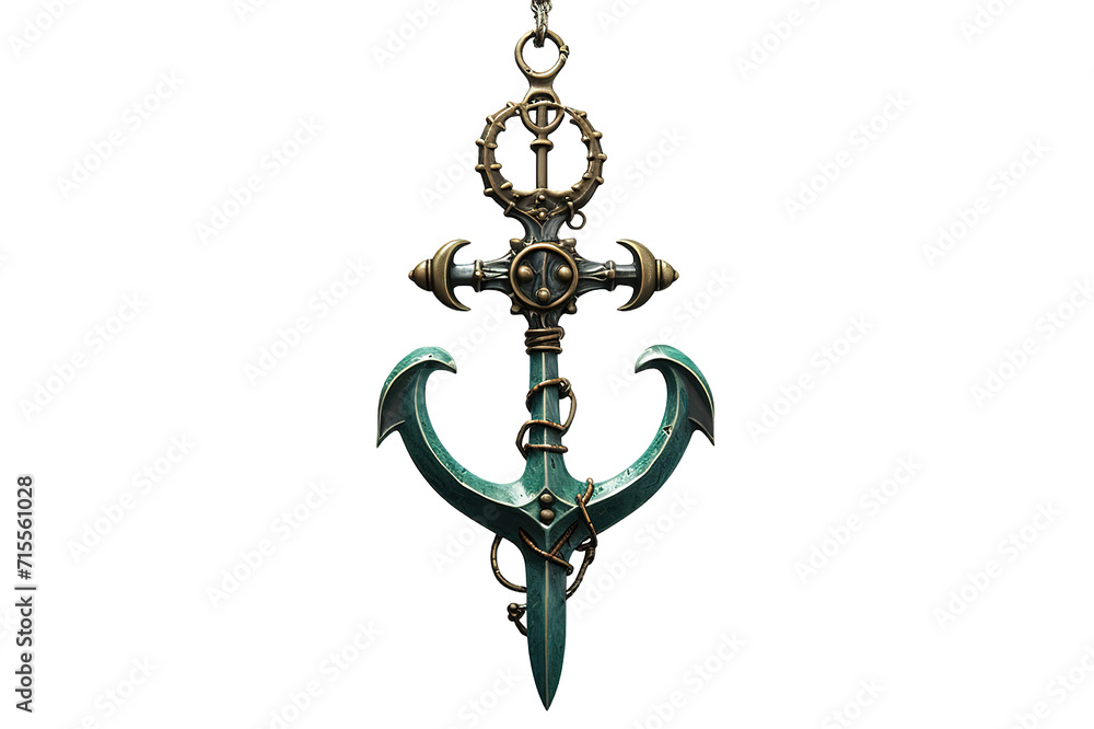 Anchor 3D illustration isolated on a Transparent background. Generative AI Anchor 3D illustration isolated on a Transparent background. Generative AI