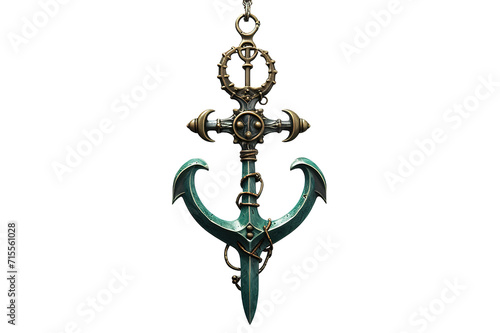 Anchor 3D illustration isolated on a Transparent background. Generative AI