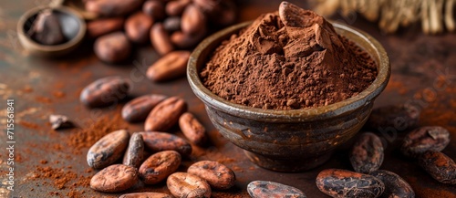 Rich, aromatic cocoa beans ground into a decadent powder, ready to be transformed into a heavenly cup of hot chocolate or a flavorful addition to any dish