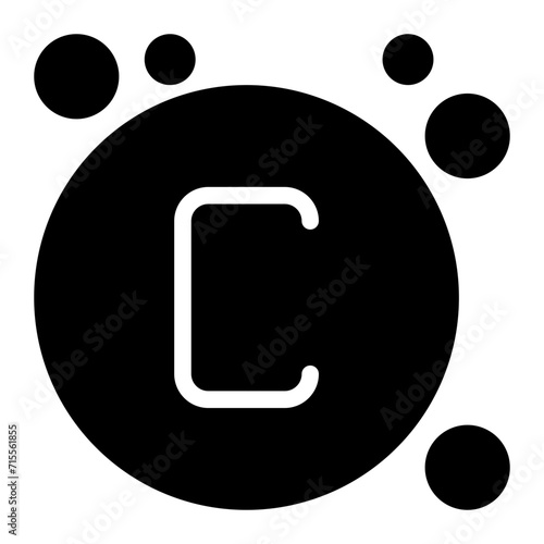vitamin c glyph icon