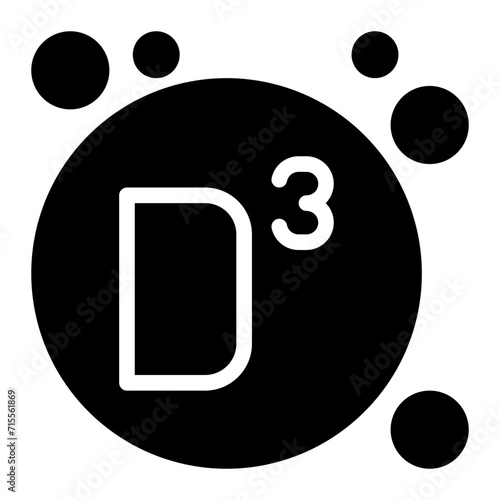 vitamin d3 glyph icon