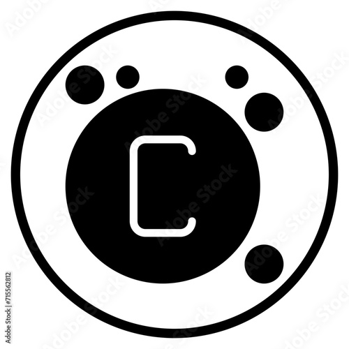 vitamin c glyph icon