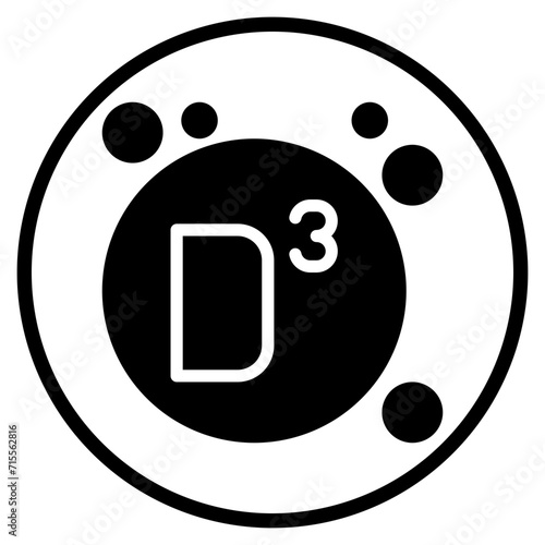 vitamin d3 glyph icon