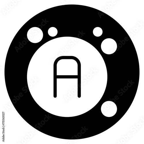 vitamin a glyph icon