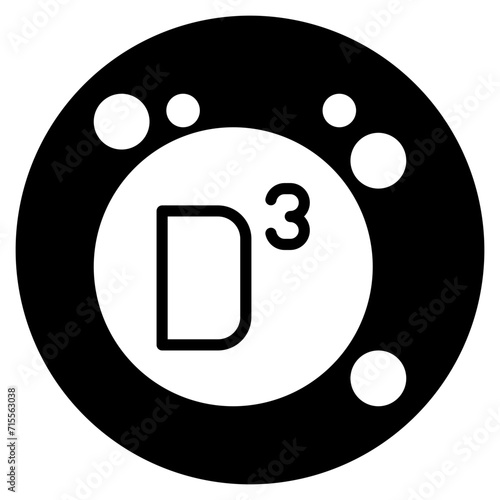vitamin d3 glyph icon