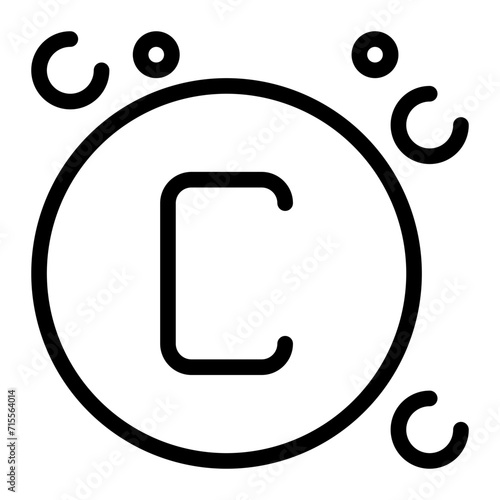 vitamin c line icon