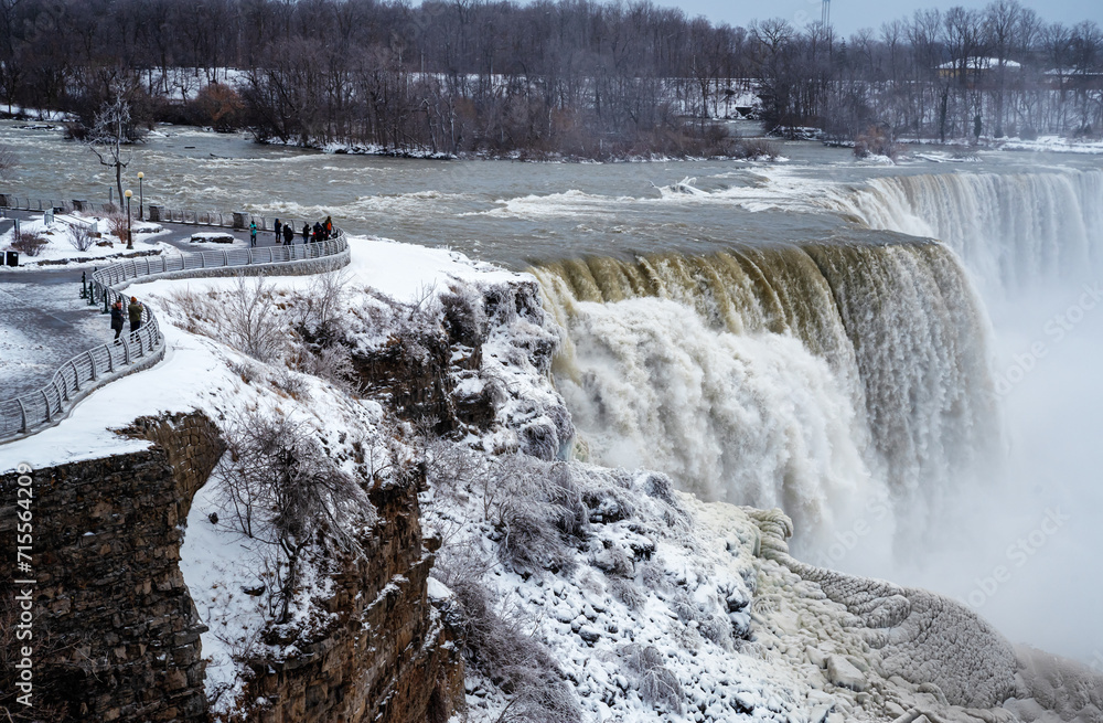 View of Niagara Falls during the winter, USA