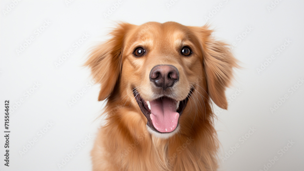 白い背景のペットの犬の画像