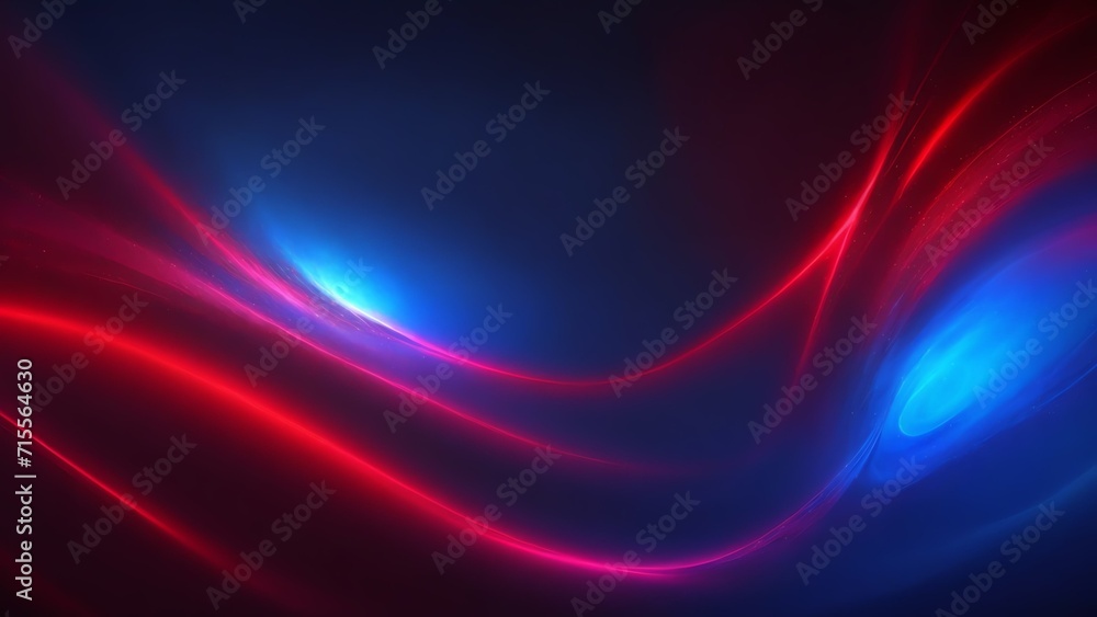 Dark red and blue energy waves from particles glowing bright magical abstract background from Generative AI Dark red and blue energy waves from particles glowing bright magical abstract background from Generative AI