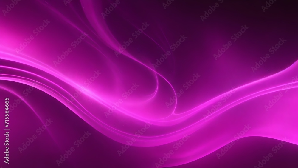 © sevenSkies - Dark purple and pink energy waves from particles glowing bright magical abstract background from Generative AI
