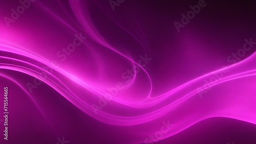 Dark purple and pink energy waves from particles glowing bright magical abstract background from Generative AI photo