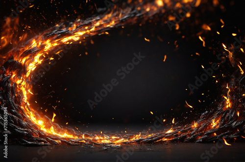 Fireflames frame photo