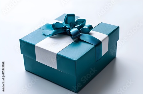 Elegance Unwrapped: Blue & White Gift Box © Logo Artist