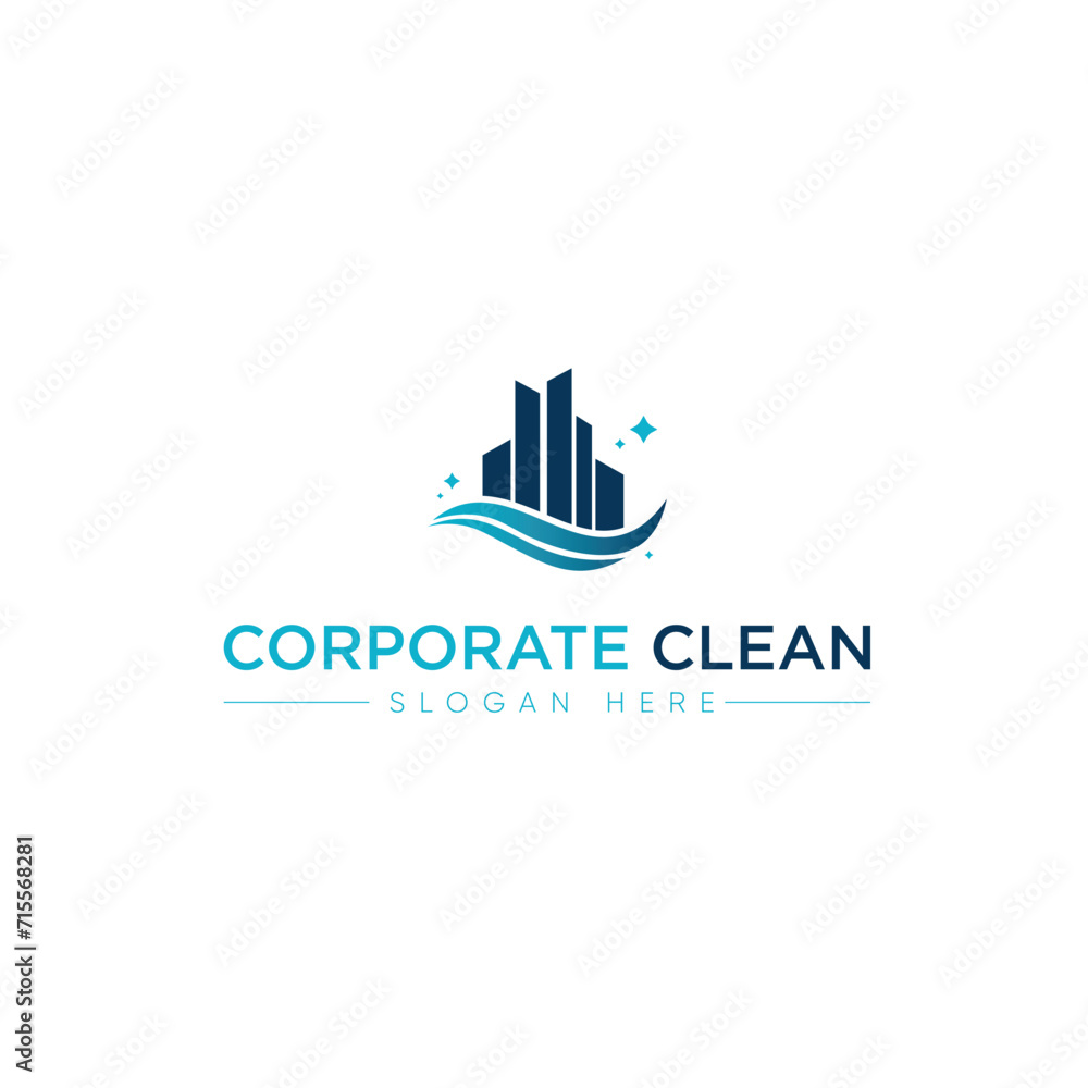Home corporate and window Cleaning Modern Logo