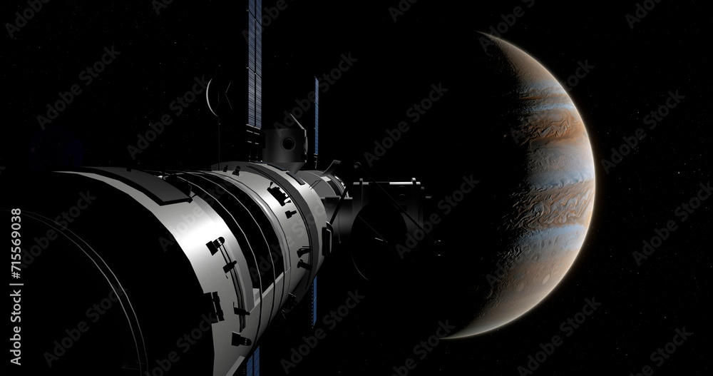 Space station in orbit of Jupiter.