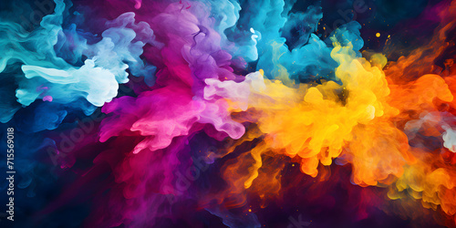 Abstract colorful smooth cloud background, holi festival celebration concept © TatjanaMeininger