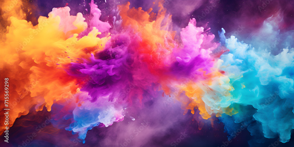 Abstract colorful podwer paint, holi festival celebration Abstract colorful podwer paint, holi festival celebration