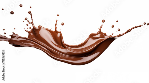 Delicious splash of chocolate sauce picture	 photo