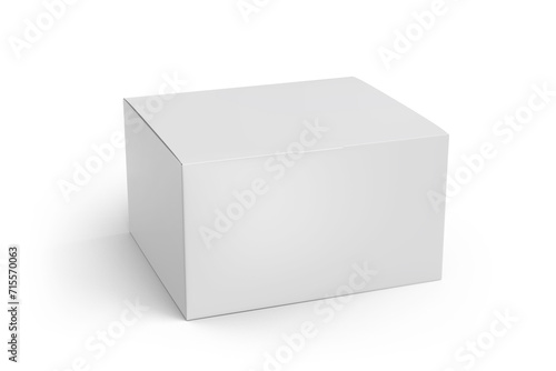 Realistic blank cardboard box product packaging isolated 3d rendering