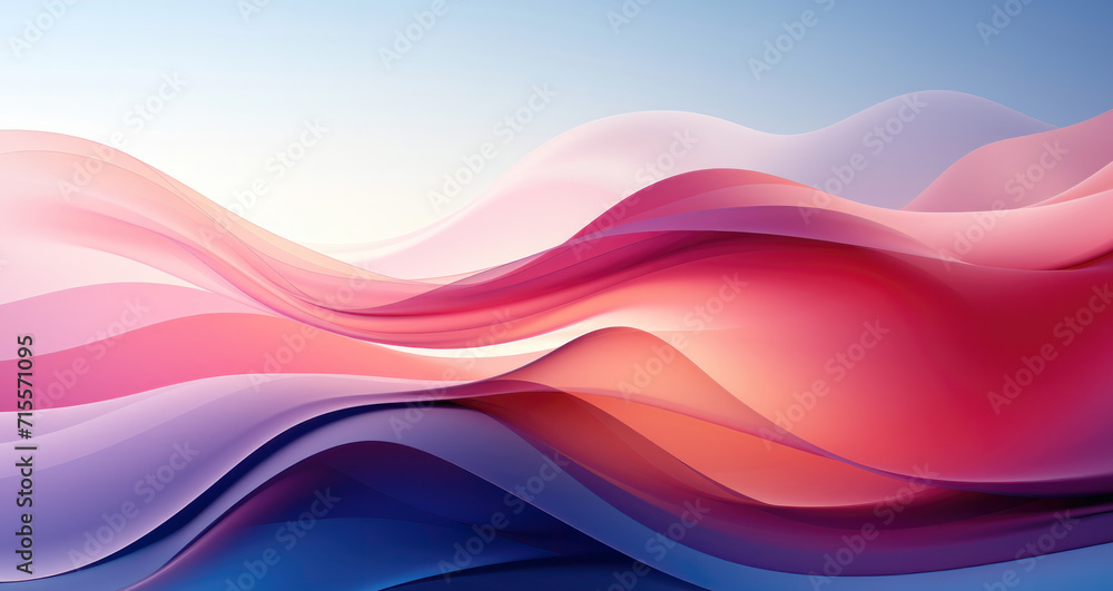 Fototapeta premium Futuristic abstract geometry background. Modern gradient illustration, minimal. Futuristic artwork, digital drawing for interior design, fashion textile, wallpaper, website